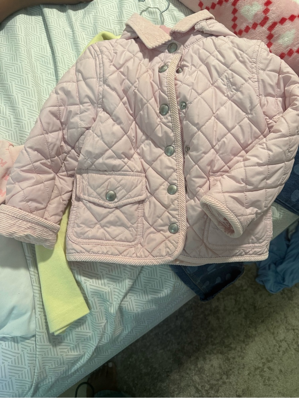 Polo by Ralph Lauren Light Pink Quilted Puffer Jacket for Kids - Picture 2 of 4